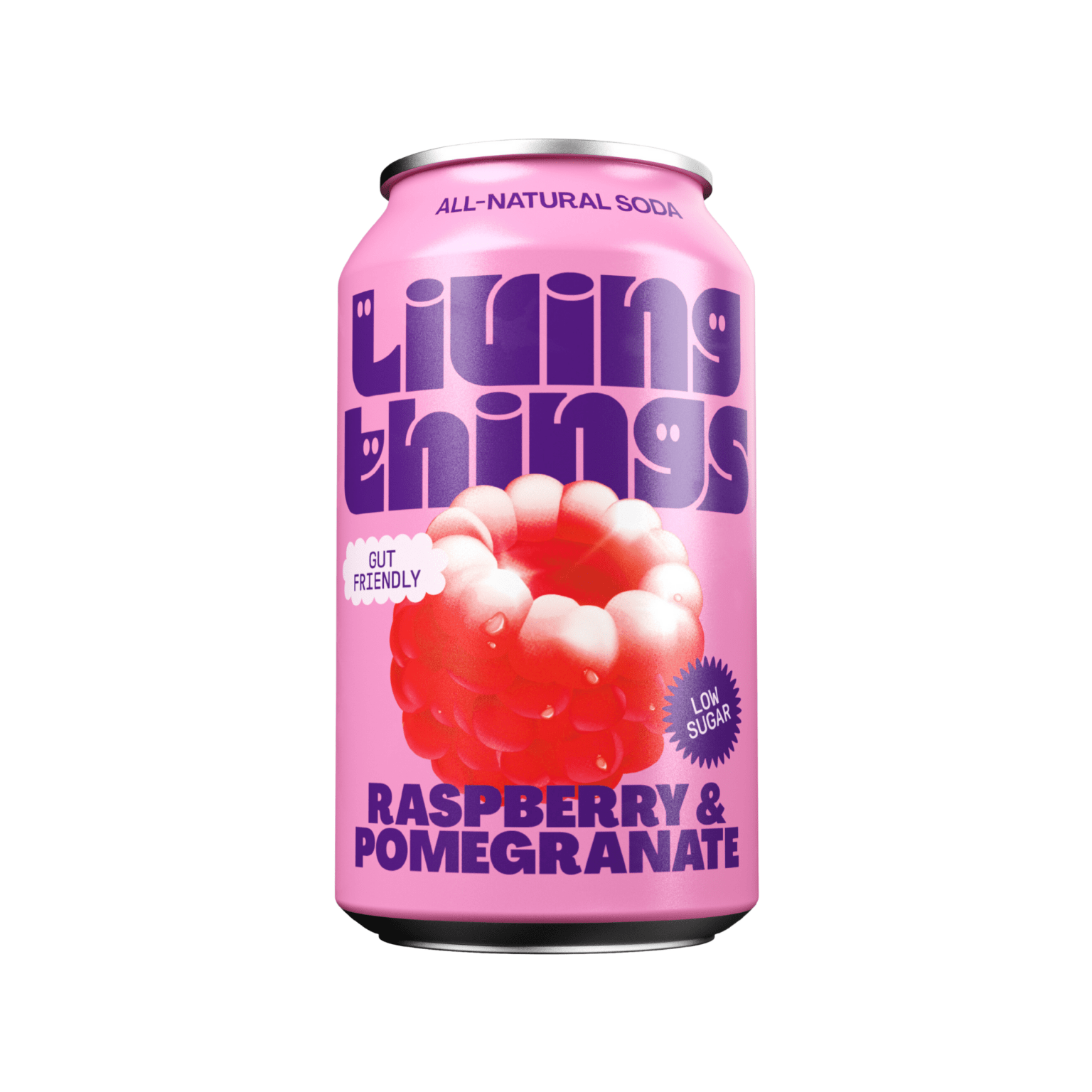 living things - soda z probiotiki, malina&granatno jabolko 330ml