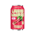 living things - soda z probiotiki, rabarbara&jabolko, 330ml