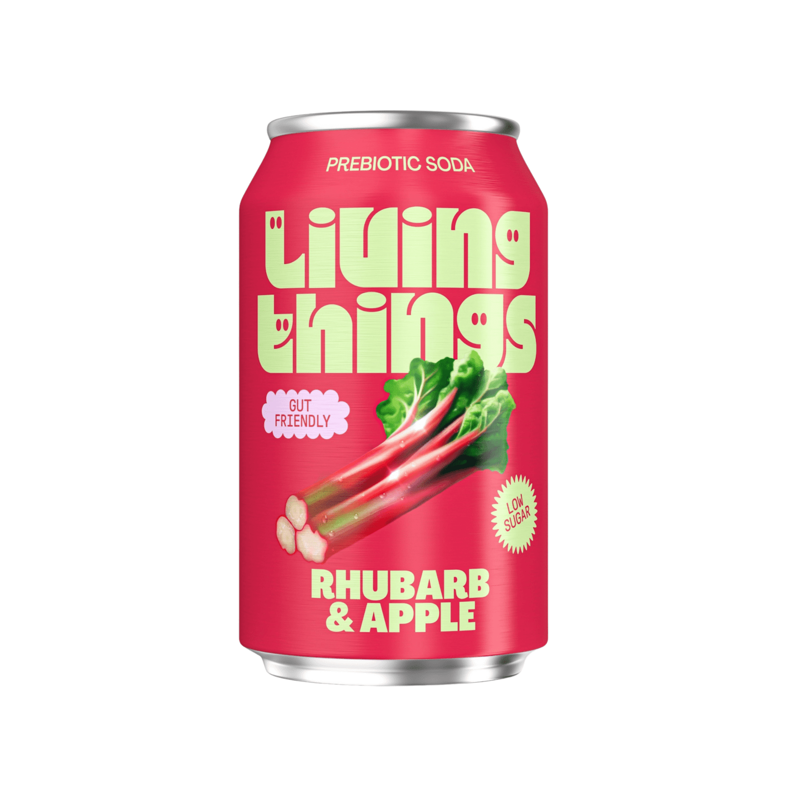 living things - soda z probiotiki, rabarbara&jabolko, 330ml